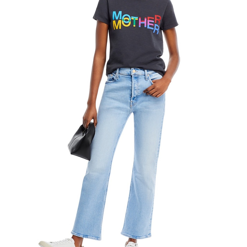 MOTHER Light Blue Denim Flare Jeans